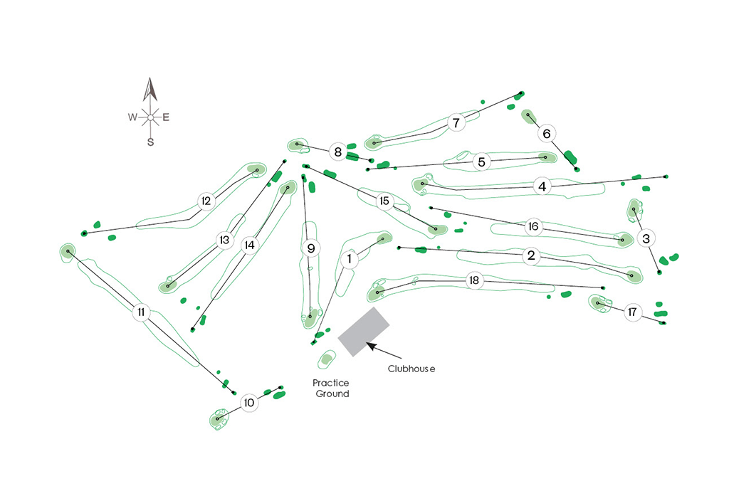 The course map for Craigielaw, one of the venues for Regional Qualifying for The 153rd Open.